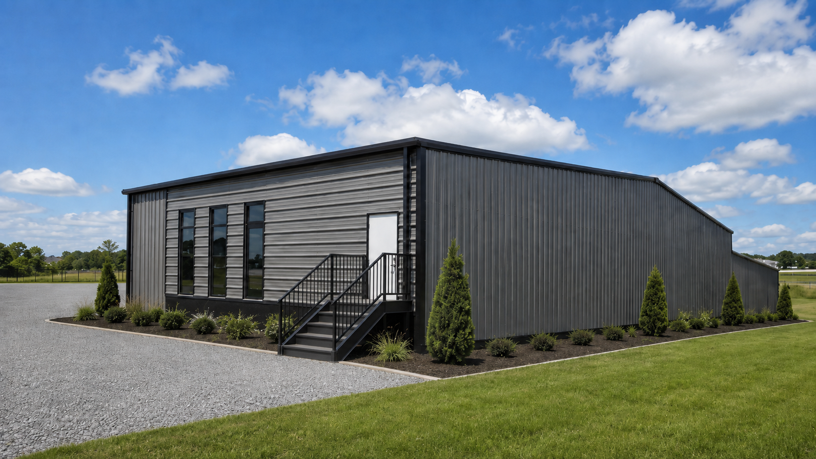 Restored commercial warehouse on Centennial Boulevard in Nashville, TN