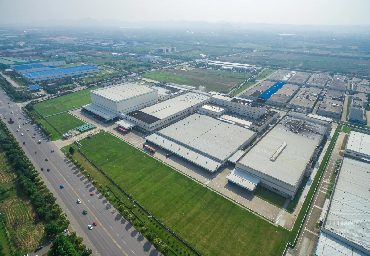 Aerial view of a manufacturing and industrial park in Middle Tennessee